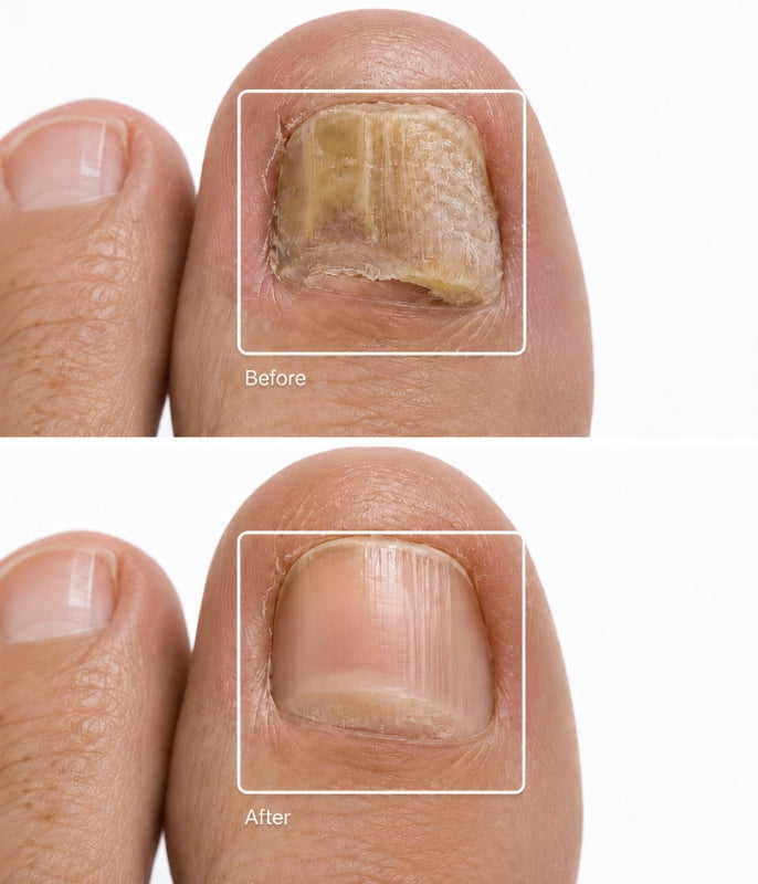 Before and after result